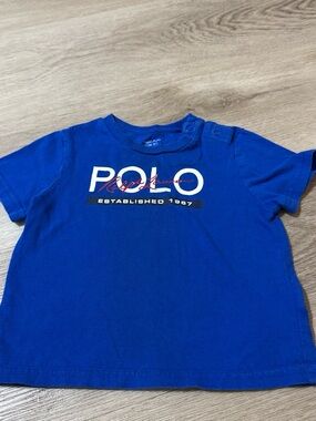 Ralph Lauren Bright Blue POLO Graphic Short-Sleeve Tee Size (12 Months in Kids)